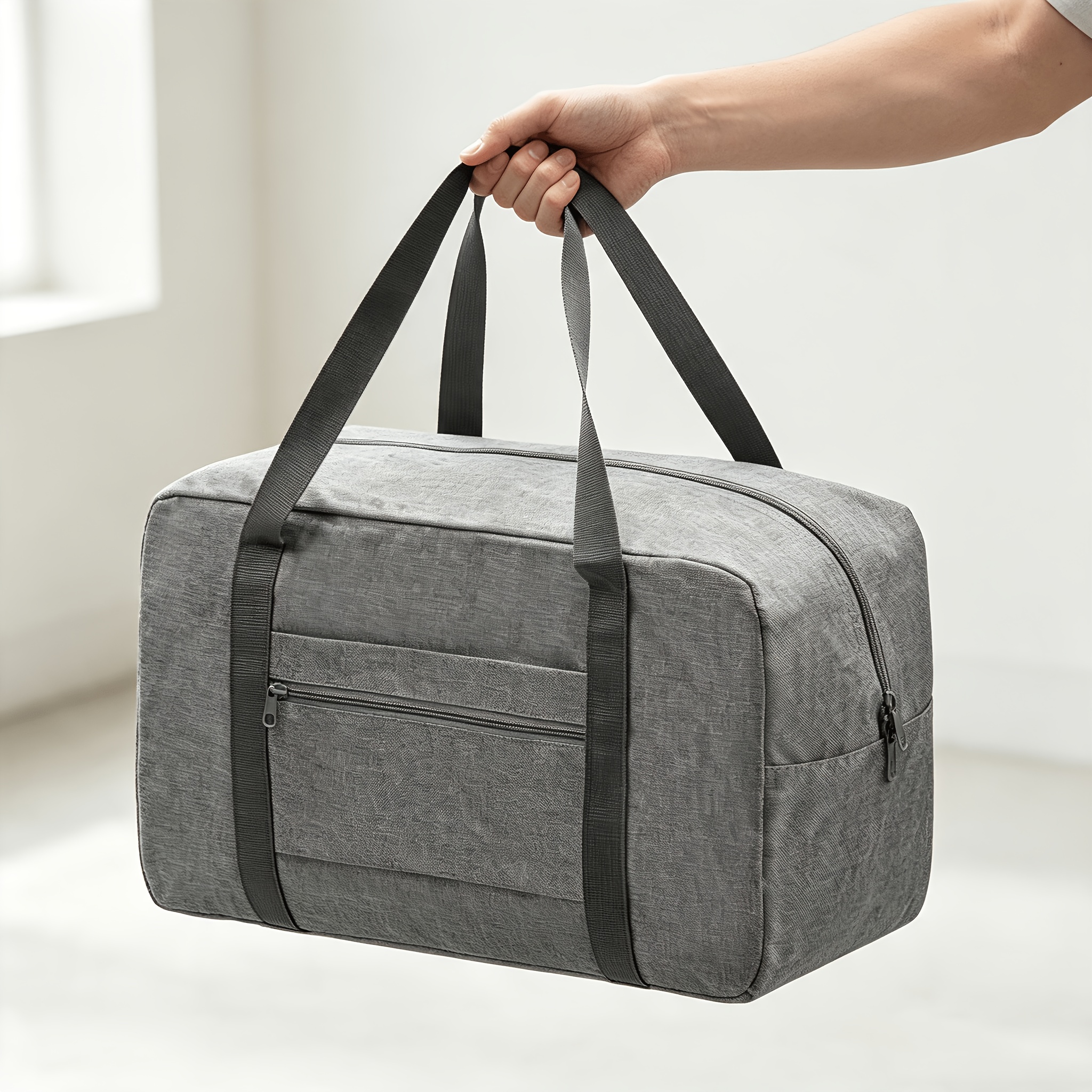 TEMU Large-capacity Carry-on Travel Bag, Short-trip Luggage Bag, Multi-pocket Clothing Storage Bag, Unisex Sports And Gym Bag