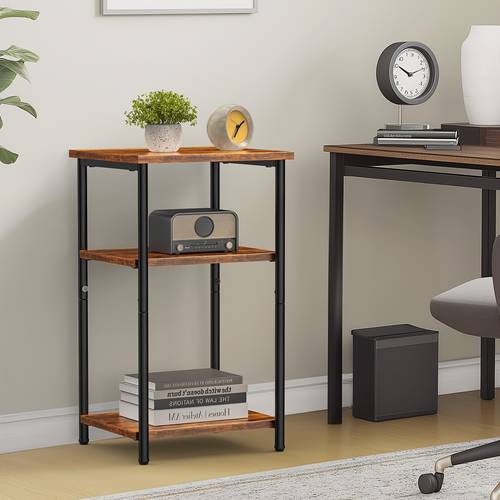 three layer metal storage rack shelf adjustable design 1p 2p suitable for storage