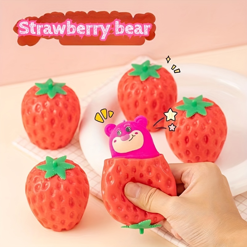 cute soft toys sensory fidget toys funny squeeze toys soft strawberry  