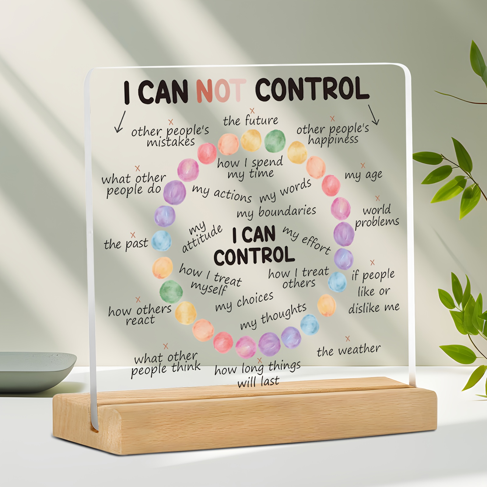 Image of [] [] A Decorative Acrylic Block Logo For A Therapy Office, Focusing On Mental Health, Suitable For School Counselors And Therapists, Perfect As A Gift For A Home Office Halloween Christmas Decoration