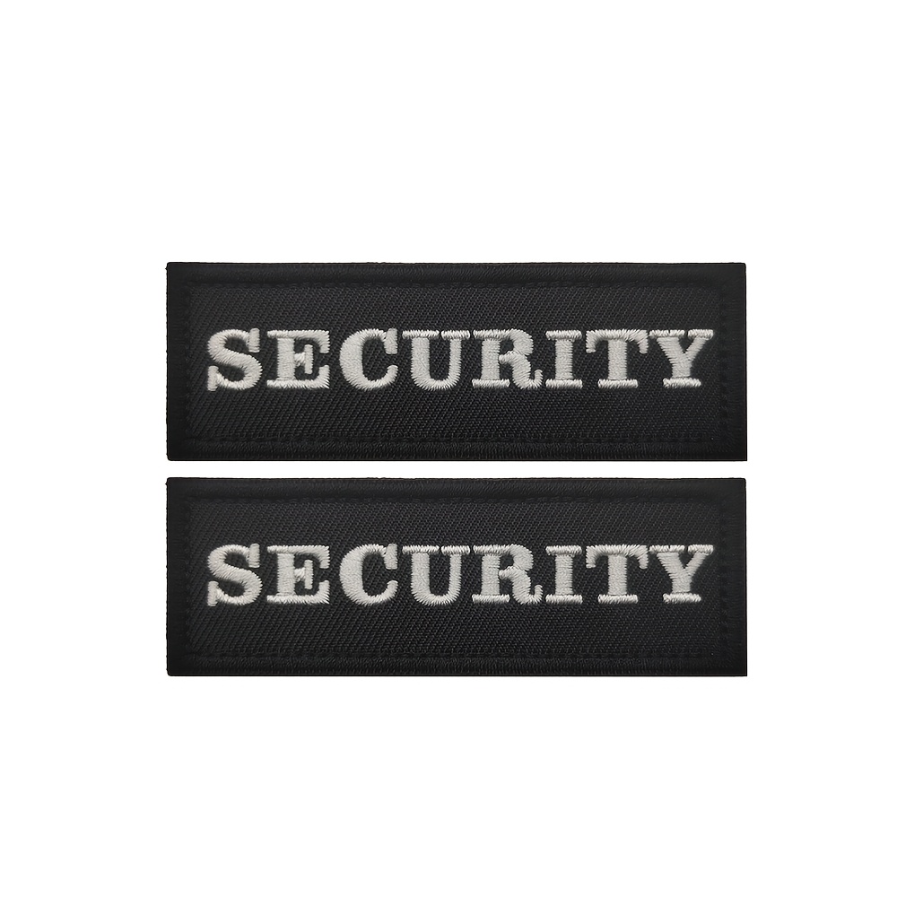 TEMU 2pcs Patch de Sécurité Fixation Applique Broderie Badges Tactiques Brassard