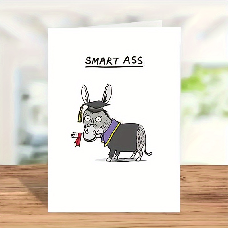 Funny Creative Graduation Greeting Card Smart Ass Graduation - Temu