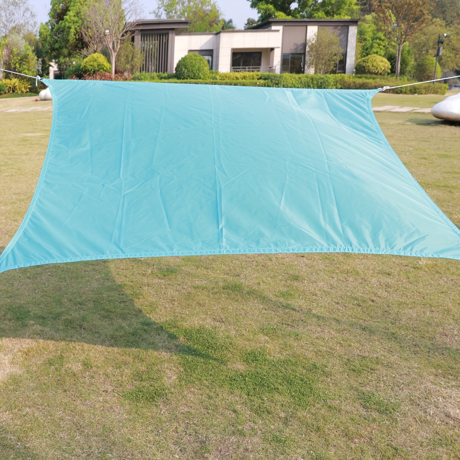 [Rectangular Sun Sail] 1pc Heavy-Duty Rectangular Sun Sail for Outdoor Patio, Garden - UV Protection, Easy Installation, Large Coverage, Modern Design