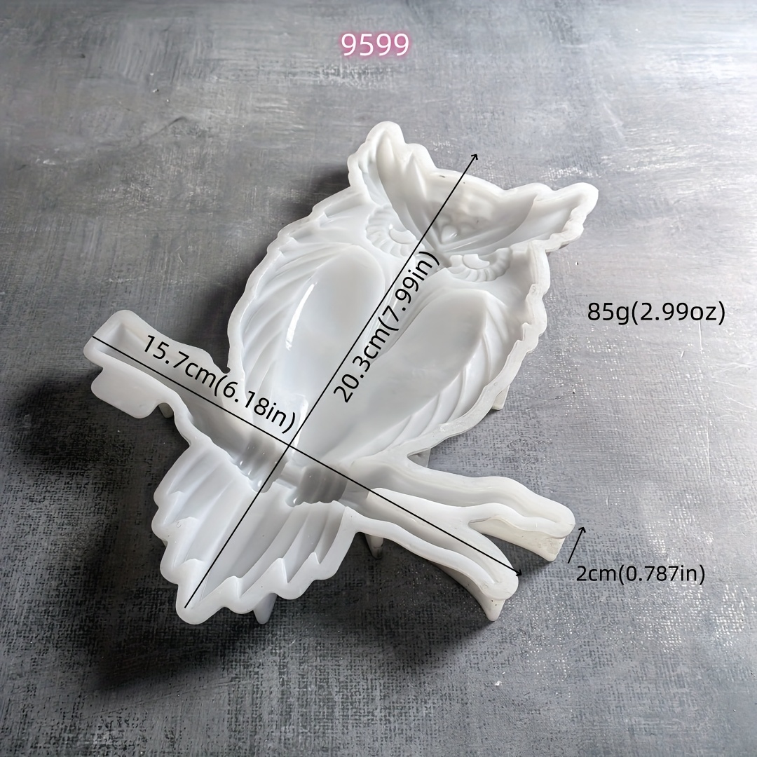 Image of 3d Owl Gypsum Wall Hanging Silicone Mold Diy Handmade Owl Bedroom Living Room Wall Hanging Casting Mold Semi Three-dimensional Modeling Gypsum Cement Epoxy Resin Silicone Mold