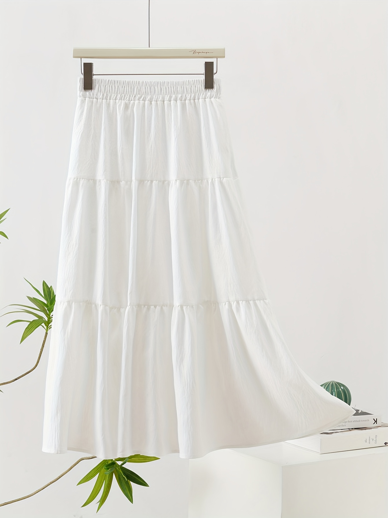 white maxi skirt sold on Temu United States