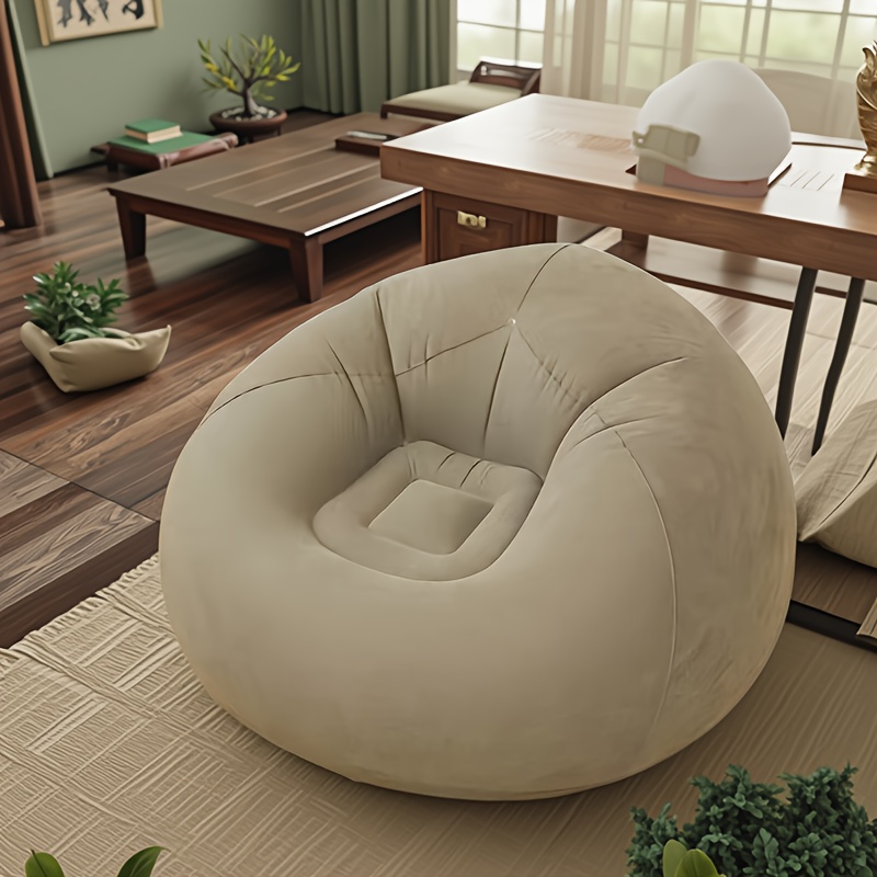 TEMU Thick And Durable Pvc Inflatable Bean Bag Sofa, And Comfortable Lounge Chair, Wear-resistant, Suitable For Multiple Including Home, Yard, And