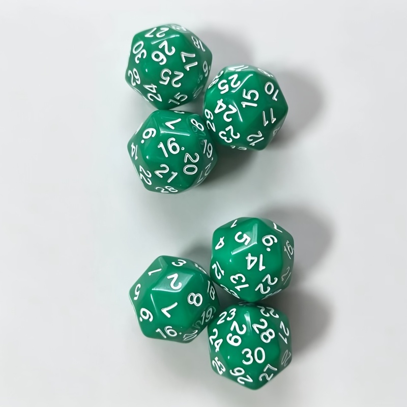 D30 30-Sided Green Polyhedral Dice for Role-Playing Games