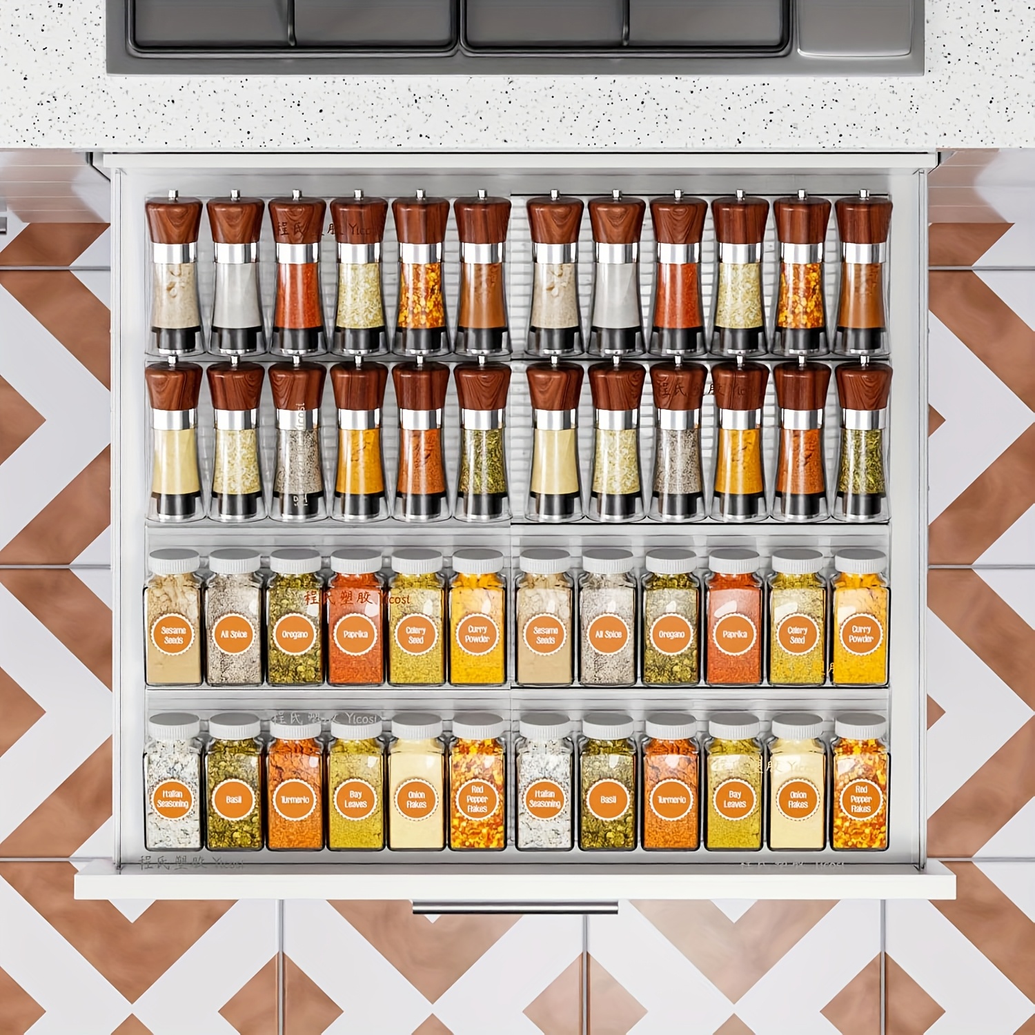 4 vånings utbyggbar kryddhylla – genomskinlig akrylburk för - Temu Sweden