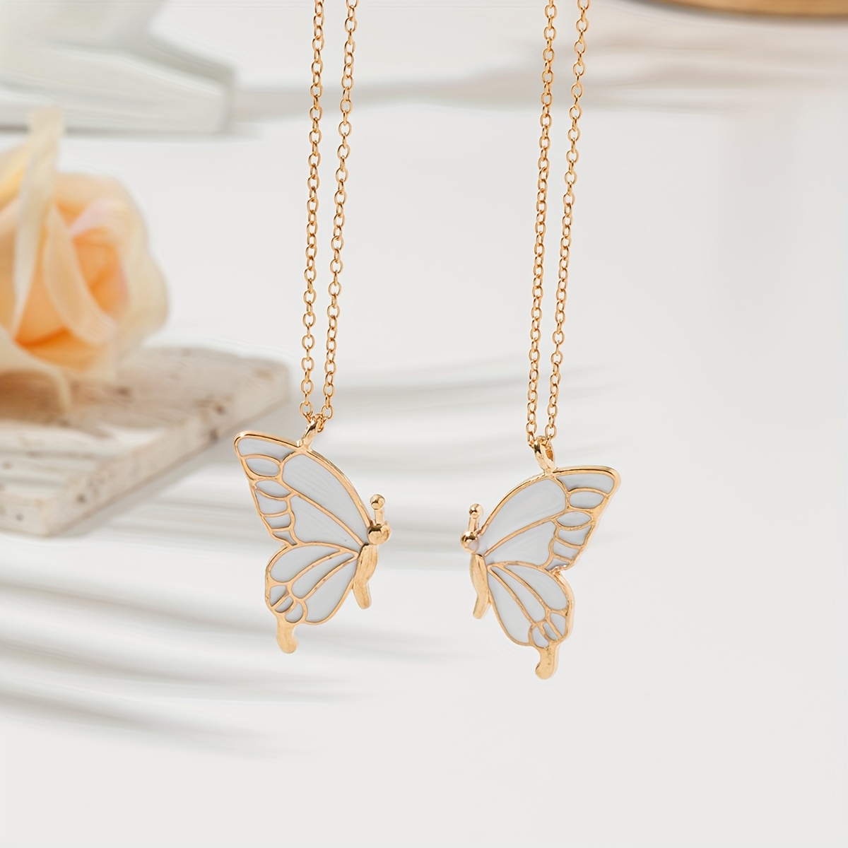 2pcs Butterfly Necklace Jewelry Set — Perfect Gift