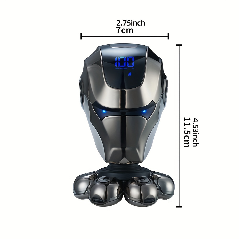 7D Head Shavers Designed for Bald Men, Featuring an Anti-Pinch Electric Razor, a 5-In-1 Grooming Kit That Includes a Nose Hair Trimmer And Beard Trimmer, Rechargeable Electric Shavers, Perfect for Holiday Or Father'S Day Gifts.