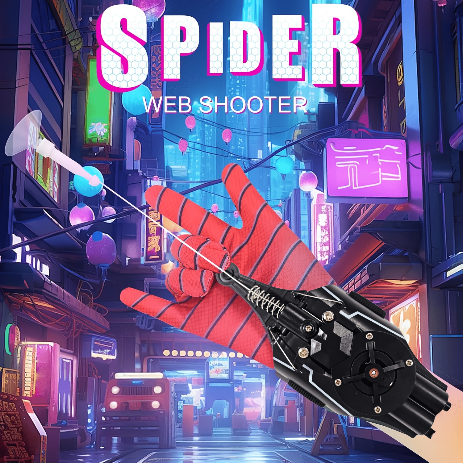 TEMU Web Shooter Toy 2.0 Upgrade, Launcher Wrist Toy, Realistic Web Shooter Rope, Cool Gadget Rope Glove Shooter Toy, Suitable For Superhero Role