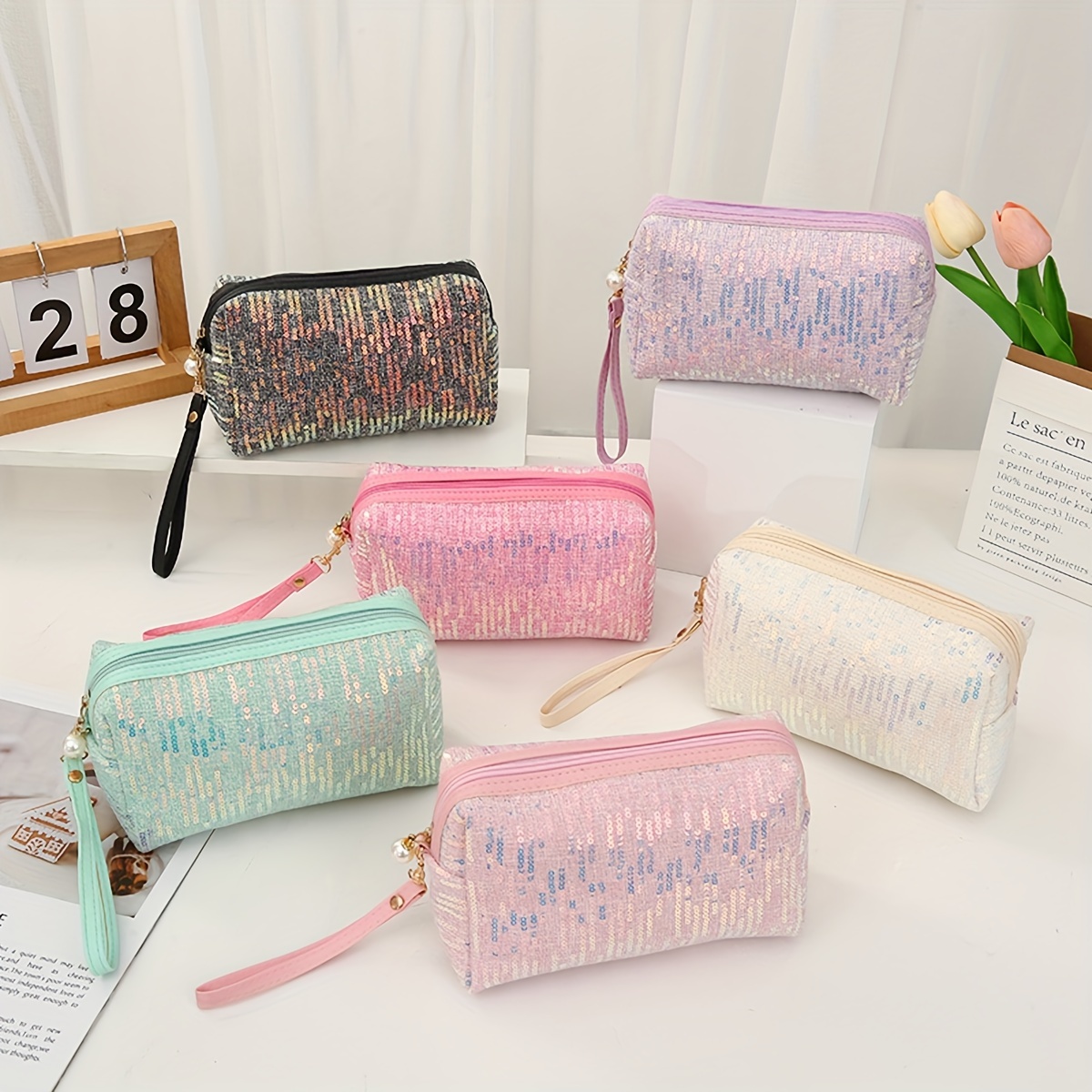 

Women's Cosmetic Bag And , Portable Polyester Makeup For And , Mixed , -free