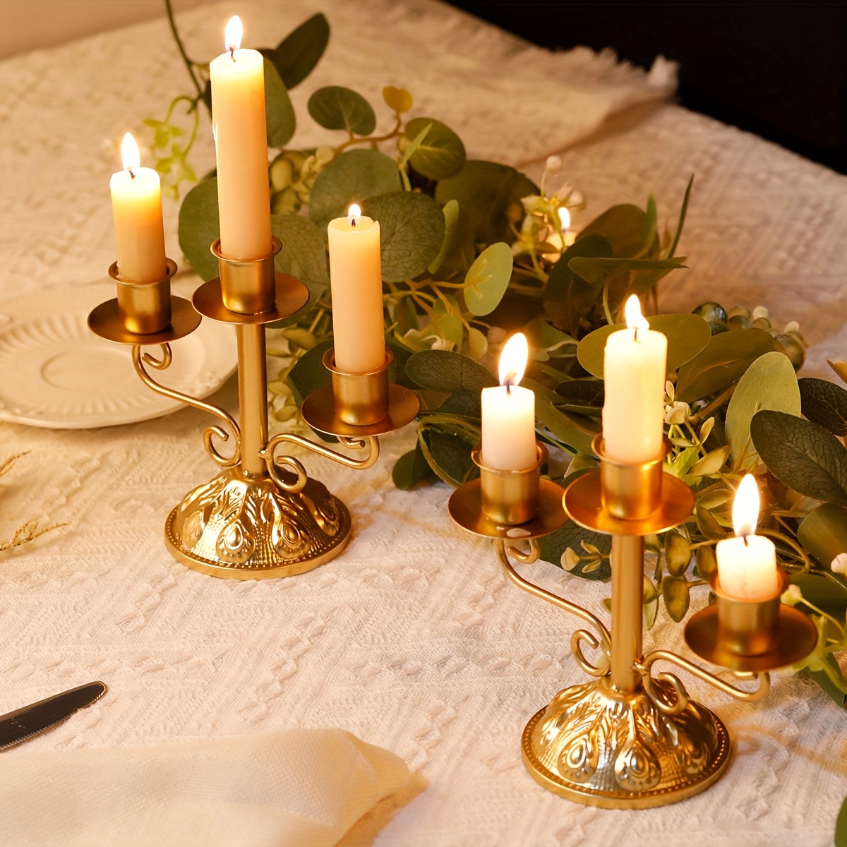 Sziqiqi Halloween Candelabra Candle Holder - 5-Arms Candlestick Holders