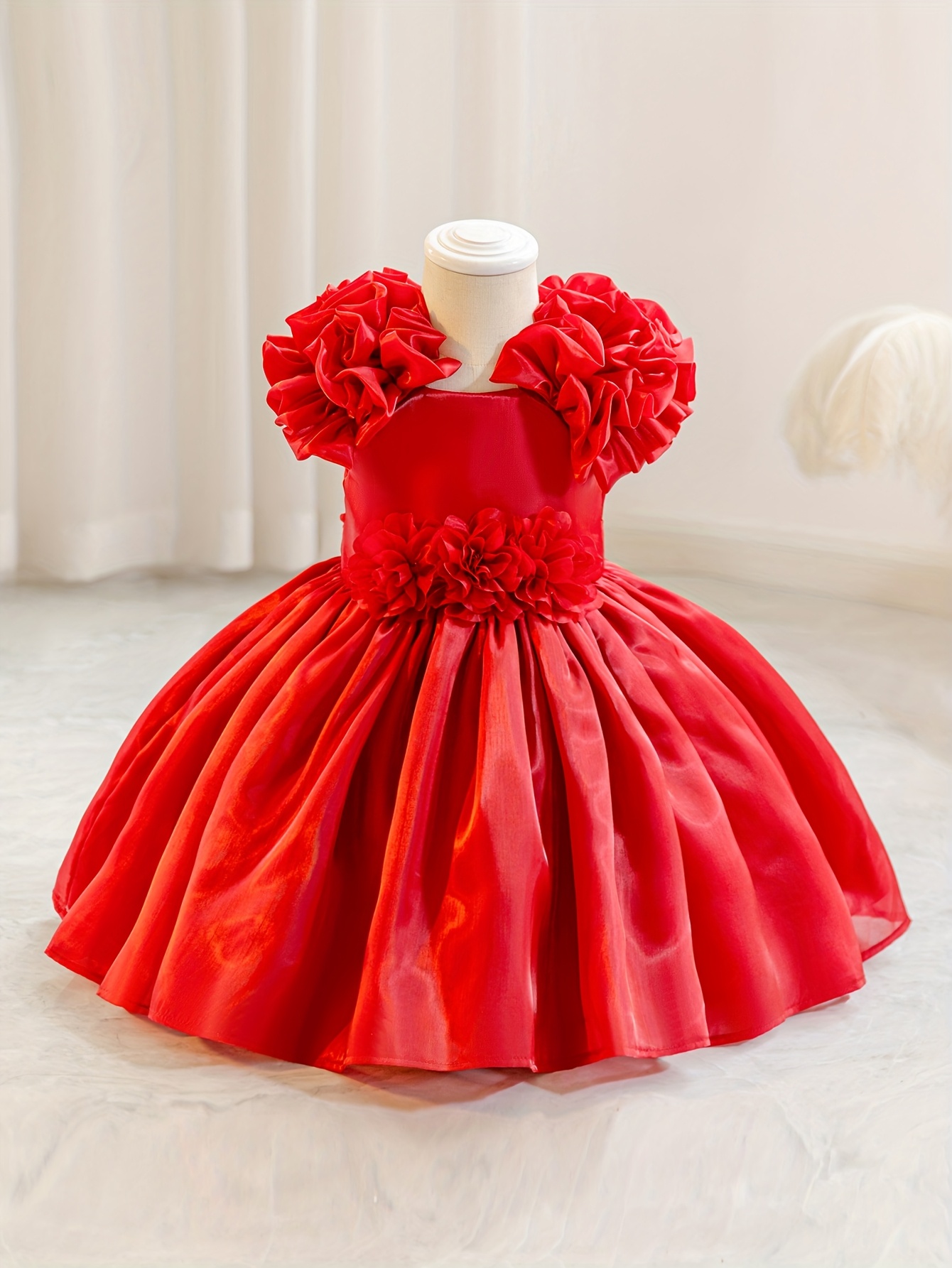 newlywoven dress puff sleeve solid color - Temu