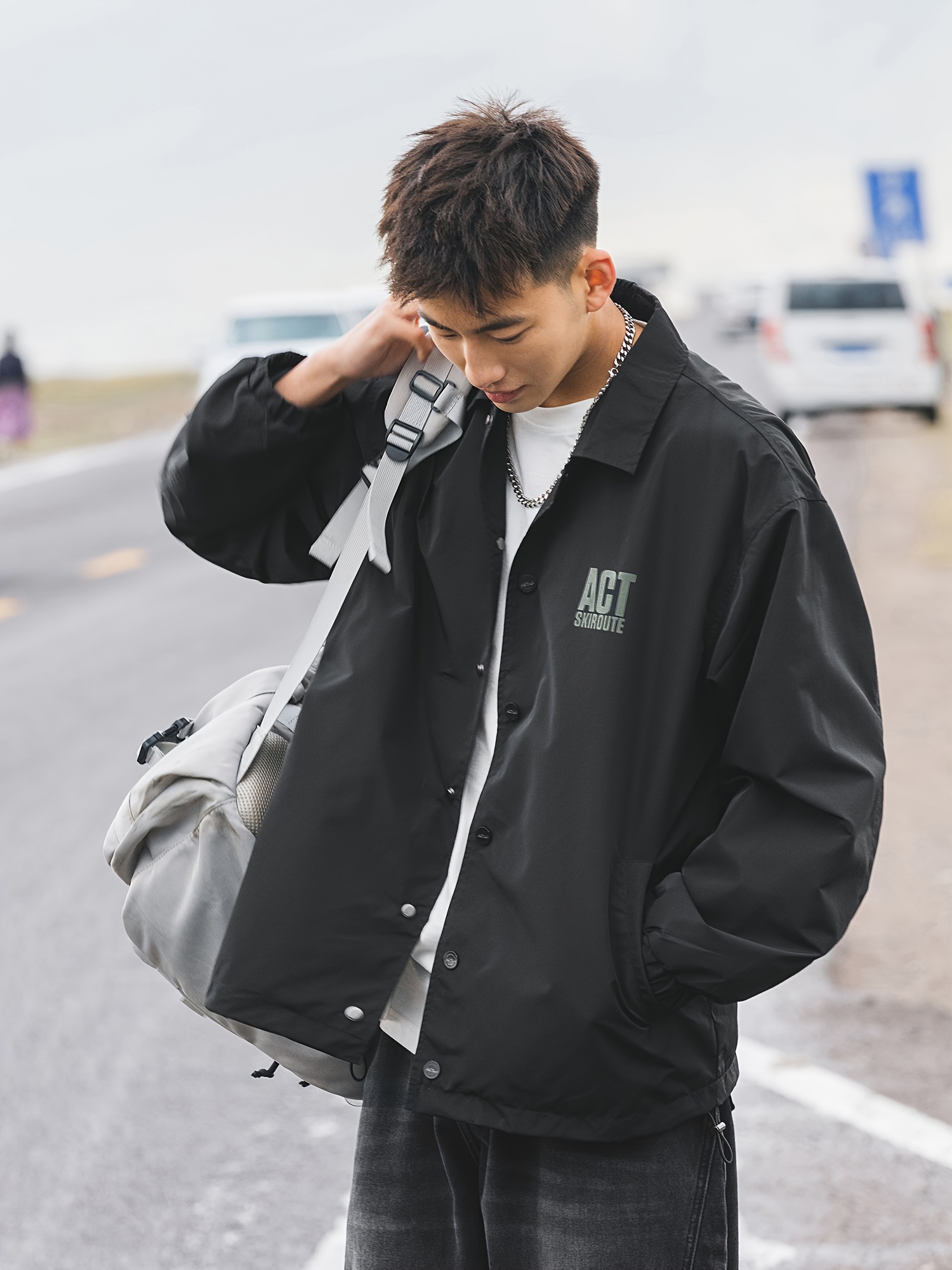 neue öl druck jacke herren amerikanischen stil Temu Germany