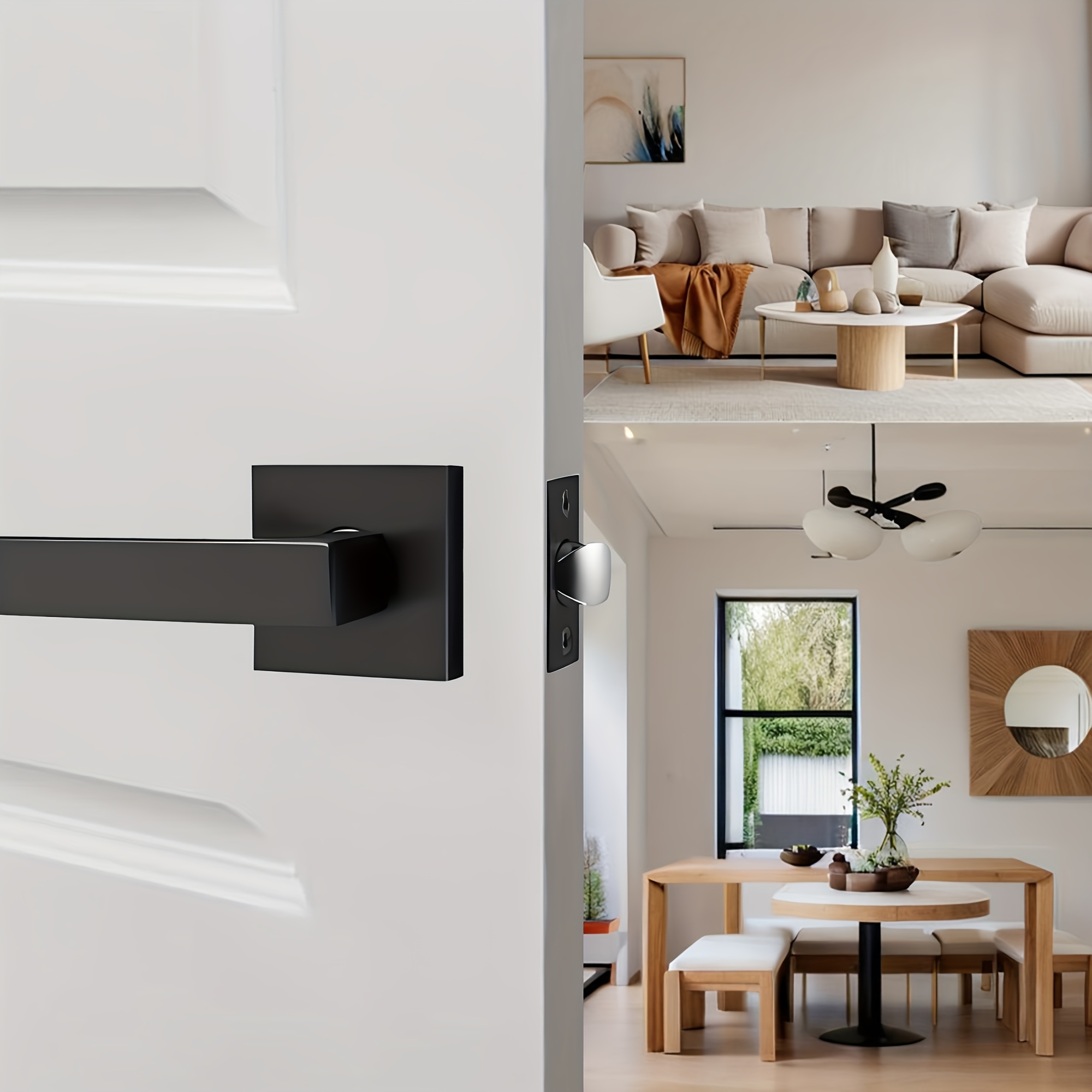 Heavy Duty Matte Black Door Knob with Keyless Entry