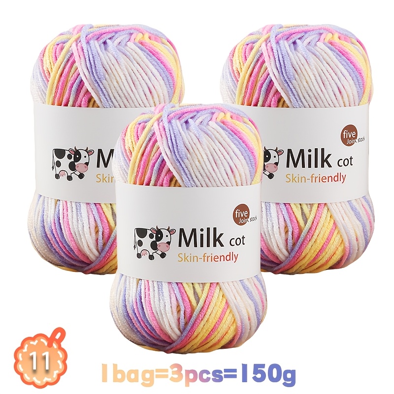 TEMU Colorful Tie-dye Gradient Yarn For Handmade Diy Knitting Materials. Suitable For Knitting Warm Sweaters, Hats, Scarves, Jackets, Shawls, Coats,