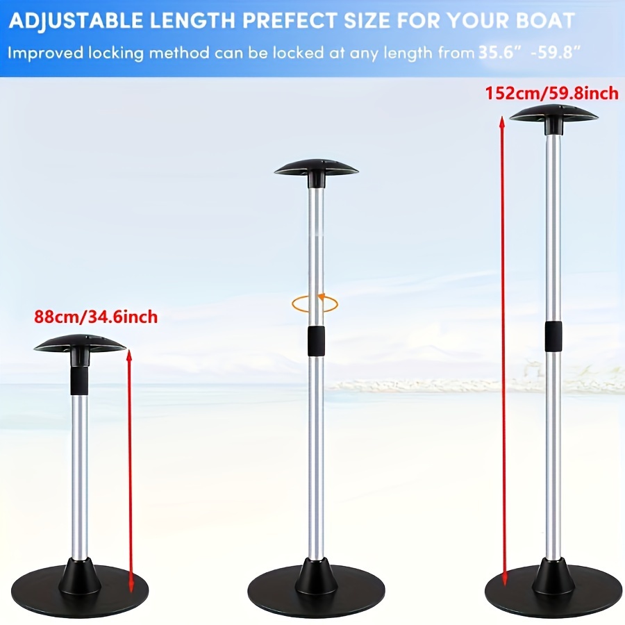 1pc Aluminum Boat Cover Support Pole For Extension Boat Cover Support Pole  Adjustable Height At Will From 22 To 57 5 For Marines Boats Yachts Kayaks, Free Shipping On Items Shipped From Temu