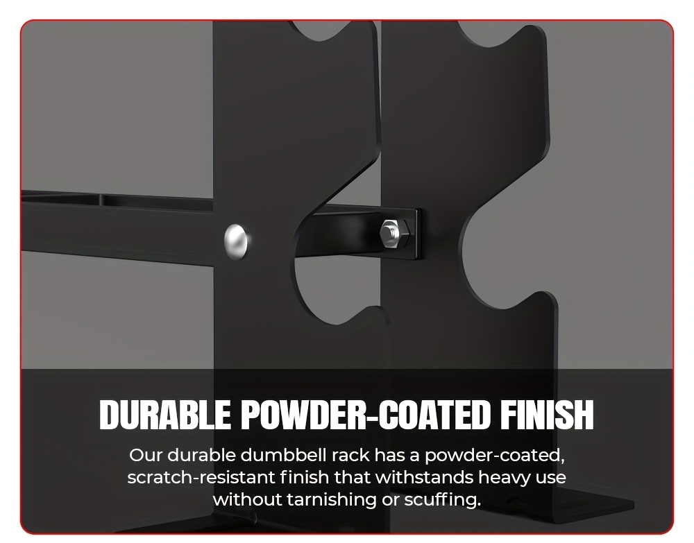 Dumbbell storage rack holding a lot of dumbbells sold by 100 Spartans