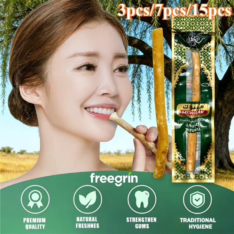 3pcs   stick toothbrush traditional flavor natural arab plant tooth stick for cleaning teeth gums and   breath vacuum sealed