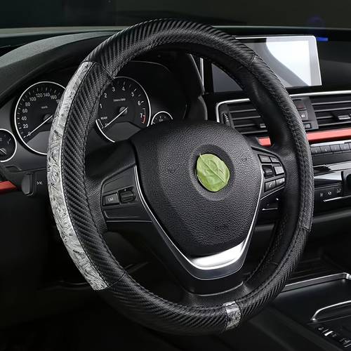 Car Steering Wheel Cover With Peach Wood Grain, High-end Men's And Women's All-season Universal, Anti Slip, Sweat Absorbing, Breathable, And Good Hand Feel. Car Handle Cover