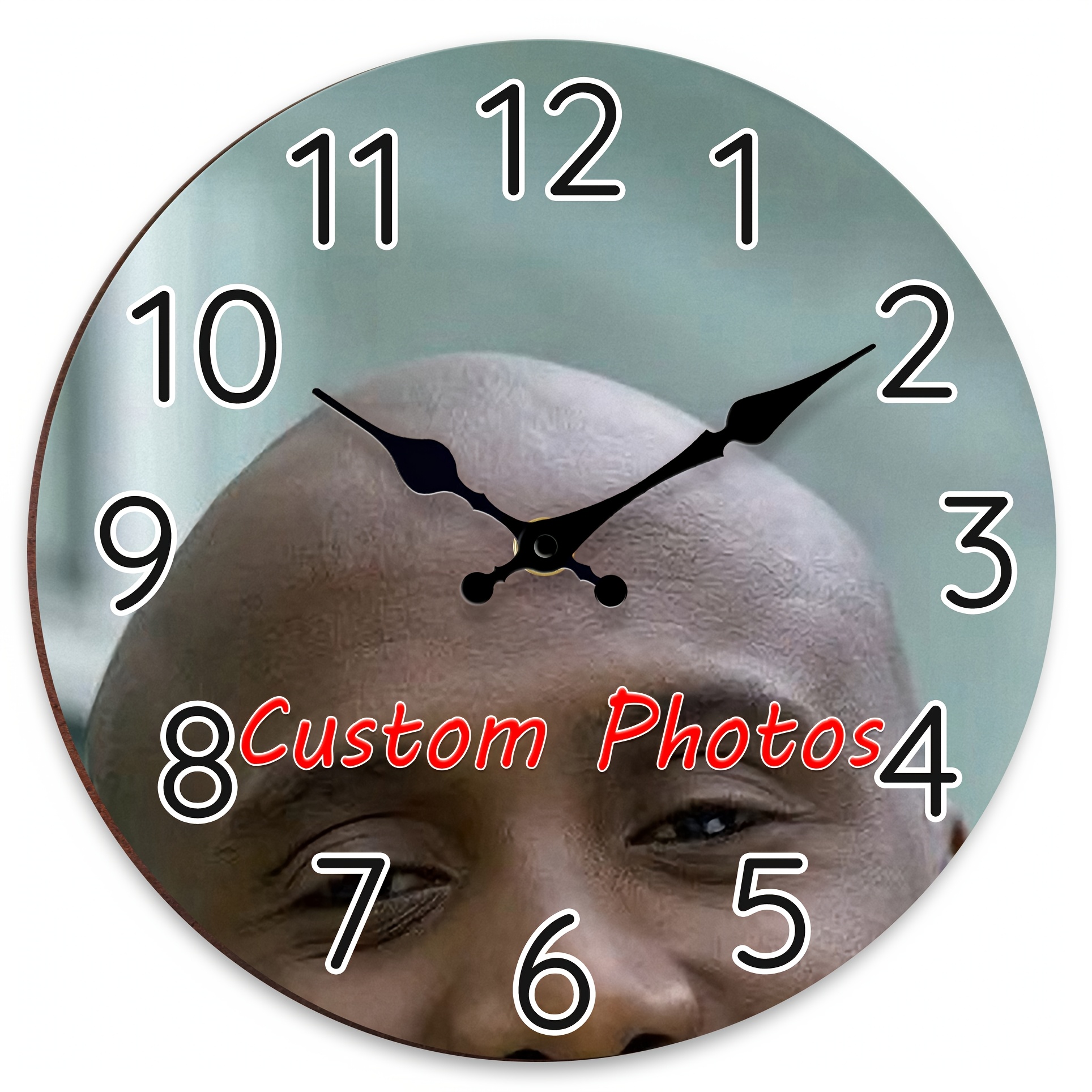 TEMU 1pc Customizable Clock Painting Wall Clock Family Gift Wall-clocks Great Customizeds Clocks Mute Movement Author ' Masquerade Year-end