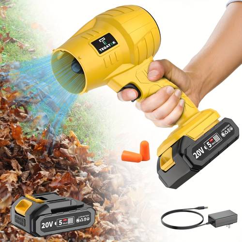 20v cordless blower 20000rpm high pressure leaf blower with interchangeable nozzles ergonomic handle 2000mah lithium for home car snow ideal holiday birthday gift