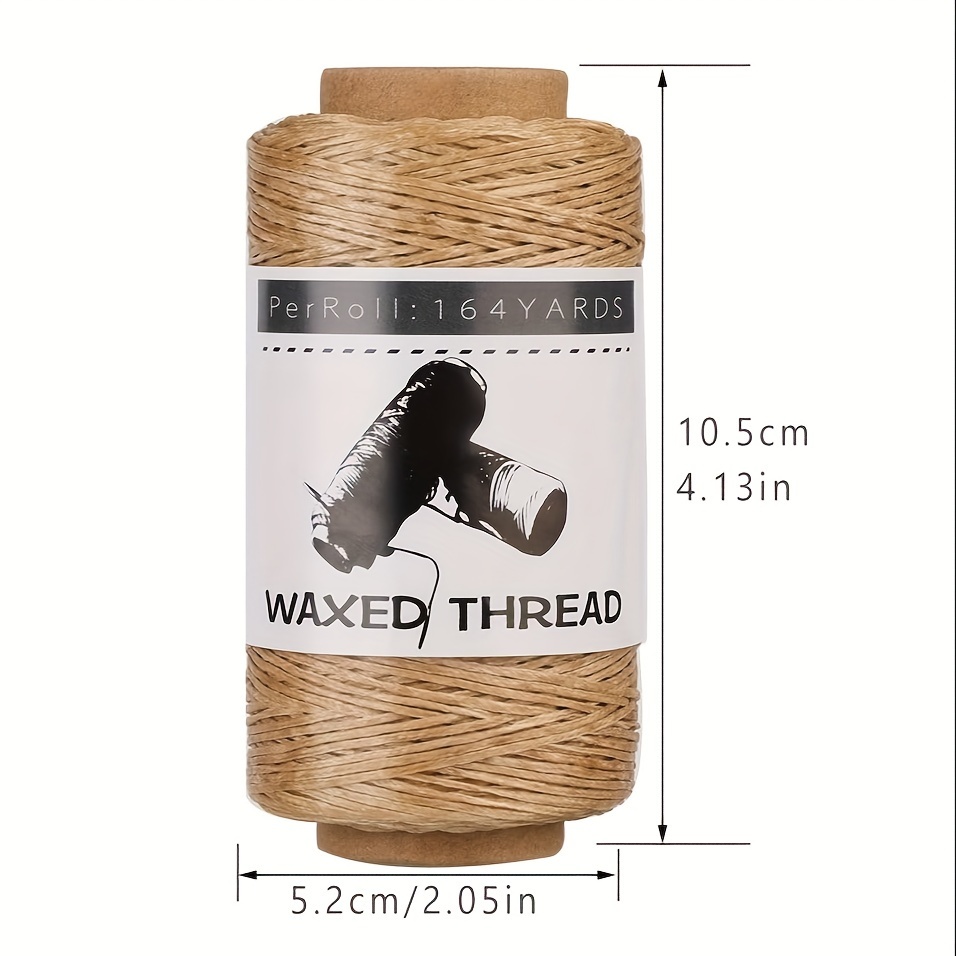 E-shop Wachsgefärbter Faden, 150M / 164 Yards Leder Wachsgefärbter Faden, Leder Nähgarn, Handnähfaden für Handnähen von Leder, Buchbinden und