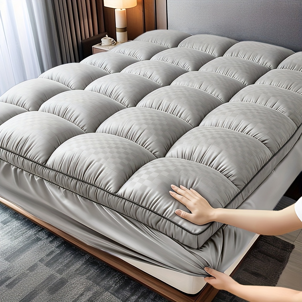 item picture thicken ultra soft mattress protector stretchable up to 8 21 inches deep pockets   full range of sizes quilting and laminating the stitches are fine and dense sturdy and durable machine washable mattress pad