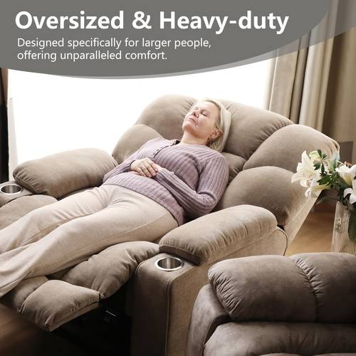 large dual lift recliner with heated and massage comfortable recliner chair for elderly zero gravity recliner with 2 cup holders phone pockets grey
