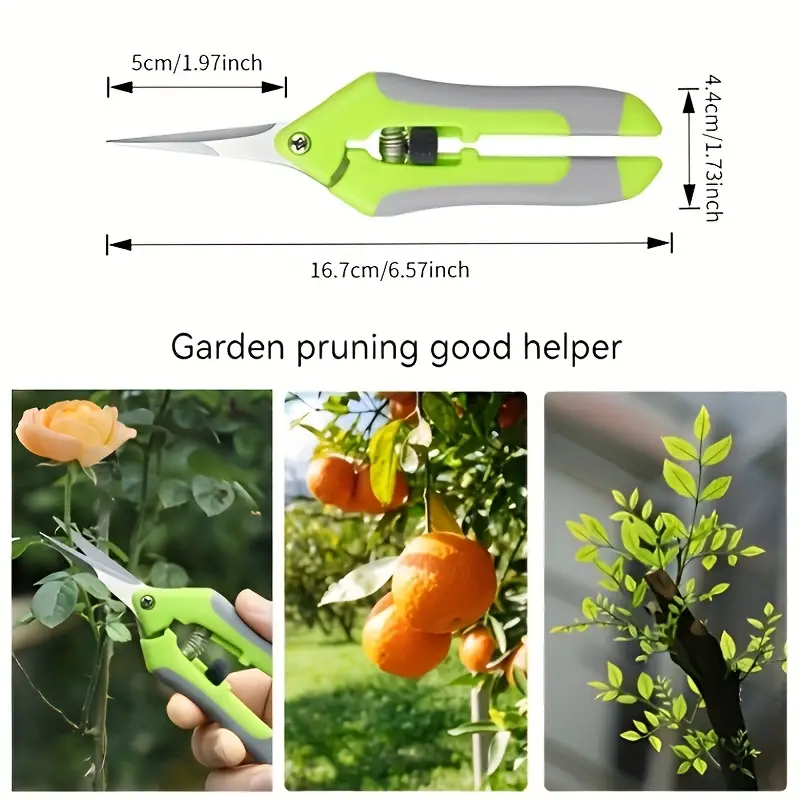 2pcs garden pruning shears ideal for pruning grooming trimming branches and flowers pruning shears for gardening garden clips for plants bonsai fruit picking details 1