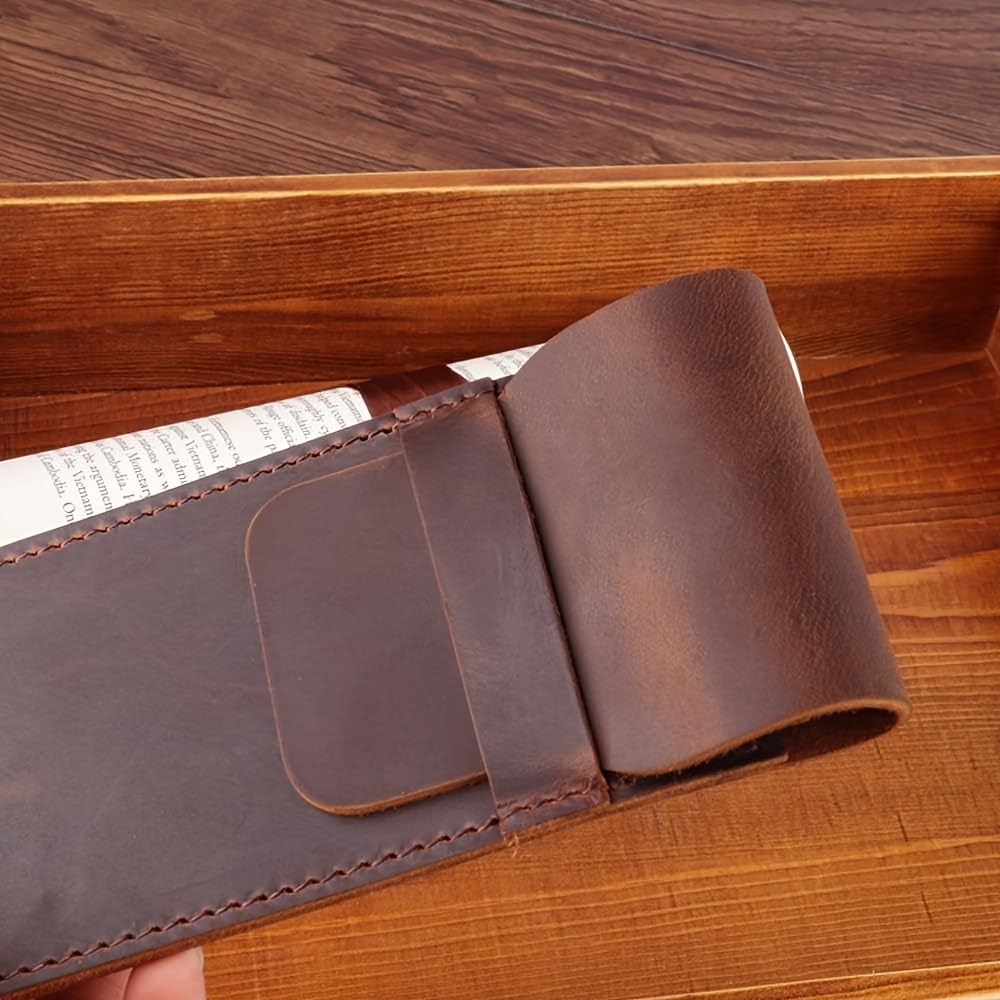 leather pencil case handmade multi pen pouch Temu