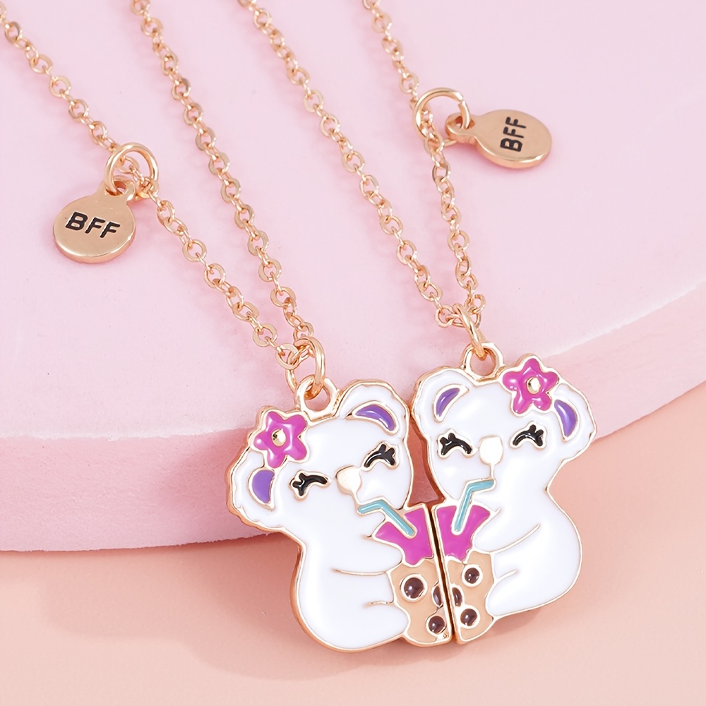 2pcs Koala Pendant Necklace BFF Set for Girls