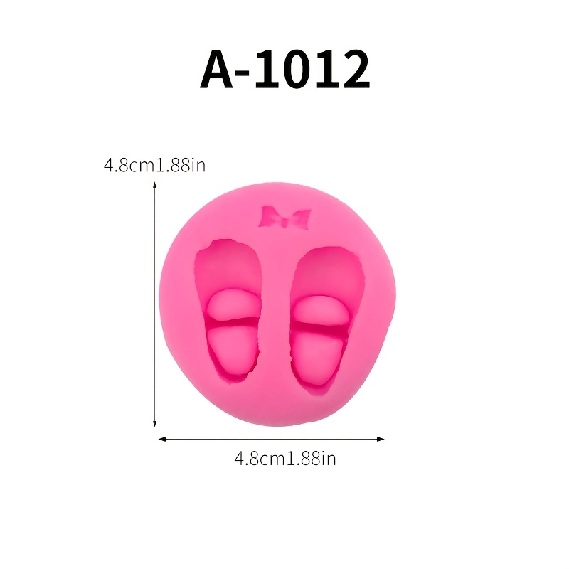 1pc Bow Tie Baby Shoes Fondant Cake Chocolate Decoration Silicone Mold