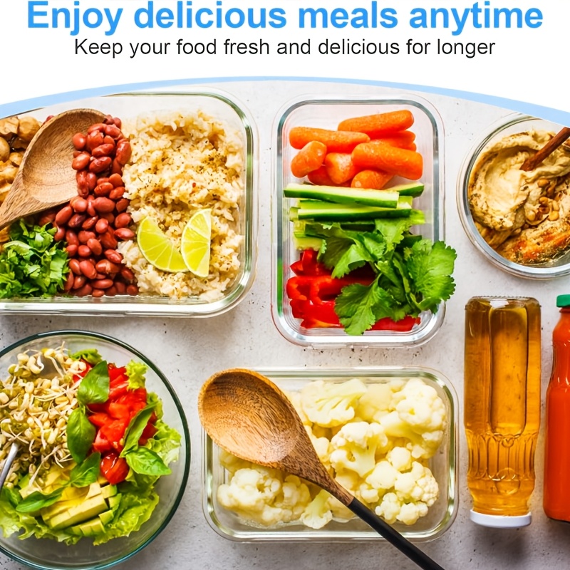 24pcs 12 glass bowls 12 lids glass food storage containers reusable coffee capsule storage boxes food storage bento boxes for refrigerators dishwashers   and camping kitchen gifts Product details 4