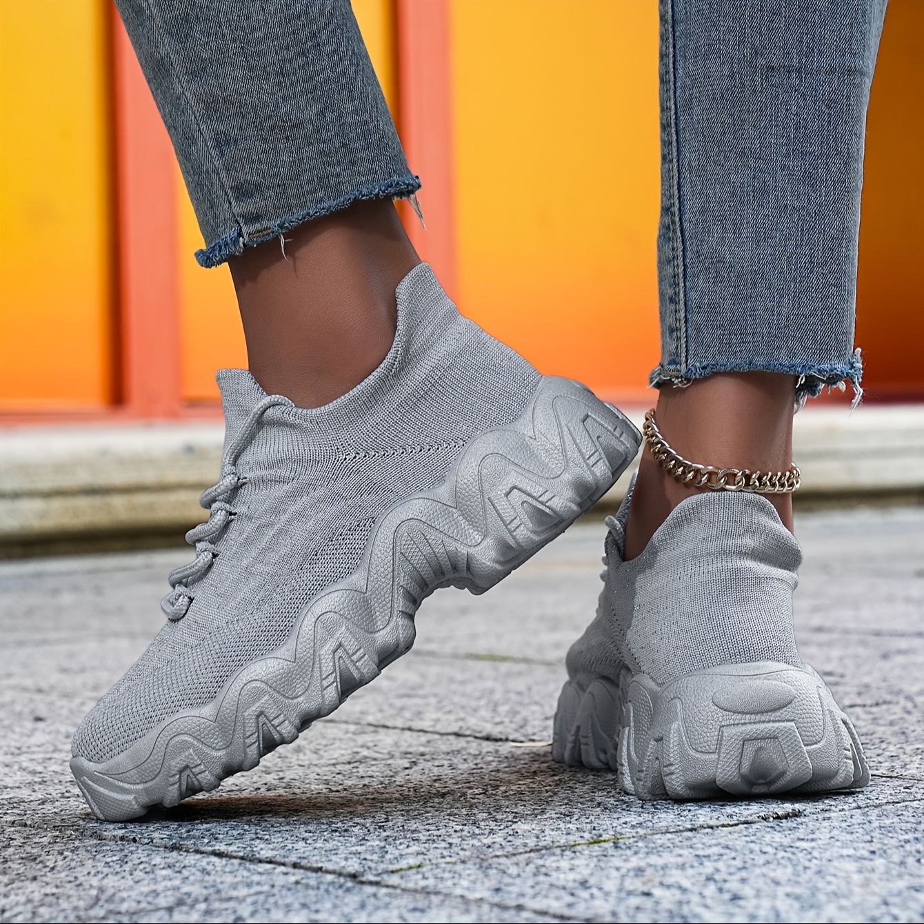 womens sneakers slip walking tennis shoes breathable running  display picture 1