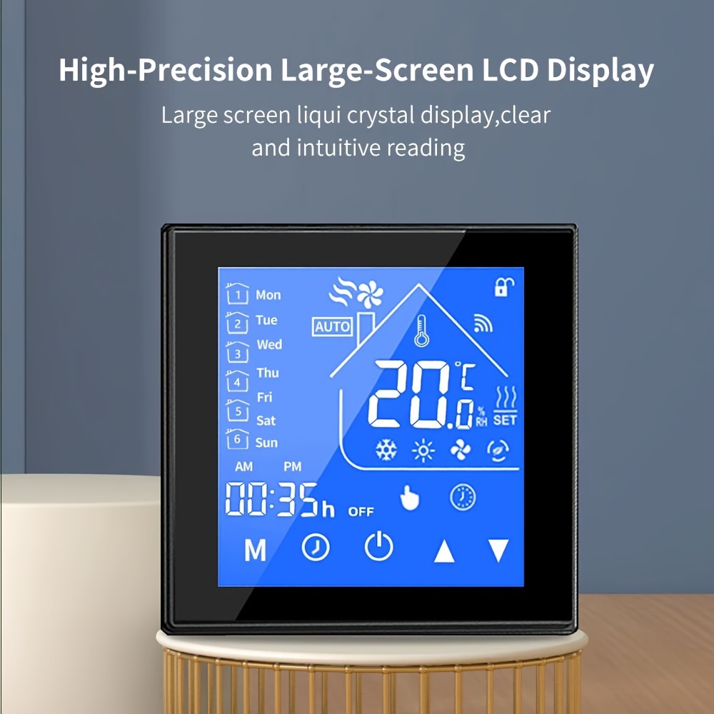 Tuya Smart WiFi Thermostat LCD Touch Screen Electric Heating Thermostat Digital Temperature Controller Supports Google Home Alexa Voice Control