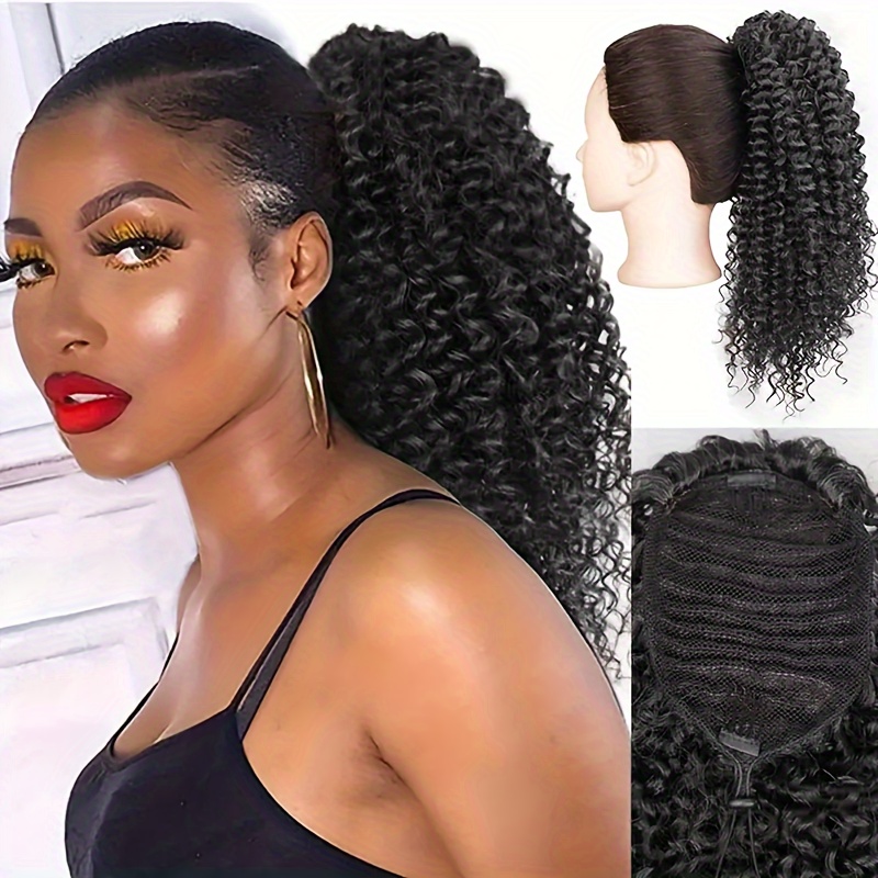 

Synthetic Afro Ponytail Extension Drawstring Ponytail Extension For Women Ponytail Hair Pieces Hair Accessories