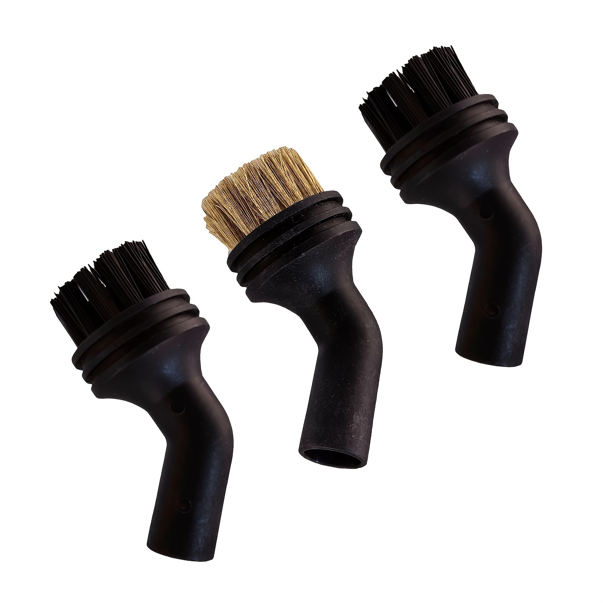 E-shop Dampfreiniger-Zubehör – Ersatzbürstenset 3-tlg. Set Dampfreiniger-Bürstenkopf Dampfgerät-Ersatzzubehör geeignet für Hartoberflächen Nylon-