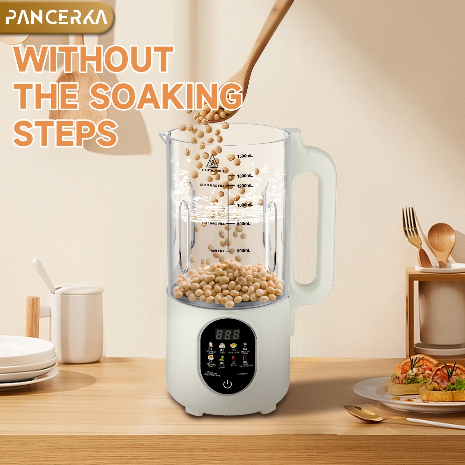   1500ml   800w high speed blender with multi function   operation suitable for almond soy   220 240v european standard plug easy   without battery   rpm motor