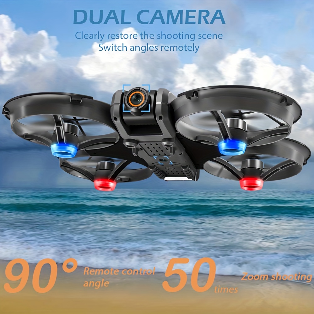 Drone S156 z podwójnymi kamerami, pilotem z dużym ekranem, silnikiem bezszczotkowym - mocna wydajność, optyczne pozycjonowanie przepływu - stabilniejszy lot, podwójne kamery z trybem regulacji kąta elektrycznego, kadłub z diodami LED, 360° ochrona antykolizjowa - dron dla początkujących, prezent na święta i urodziny