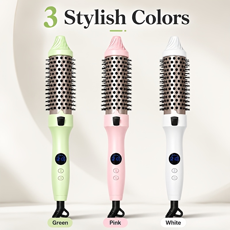 Hair Straightener Brush, 3-in-1 Heated Round Brush for Long and Short Hair