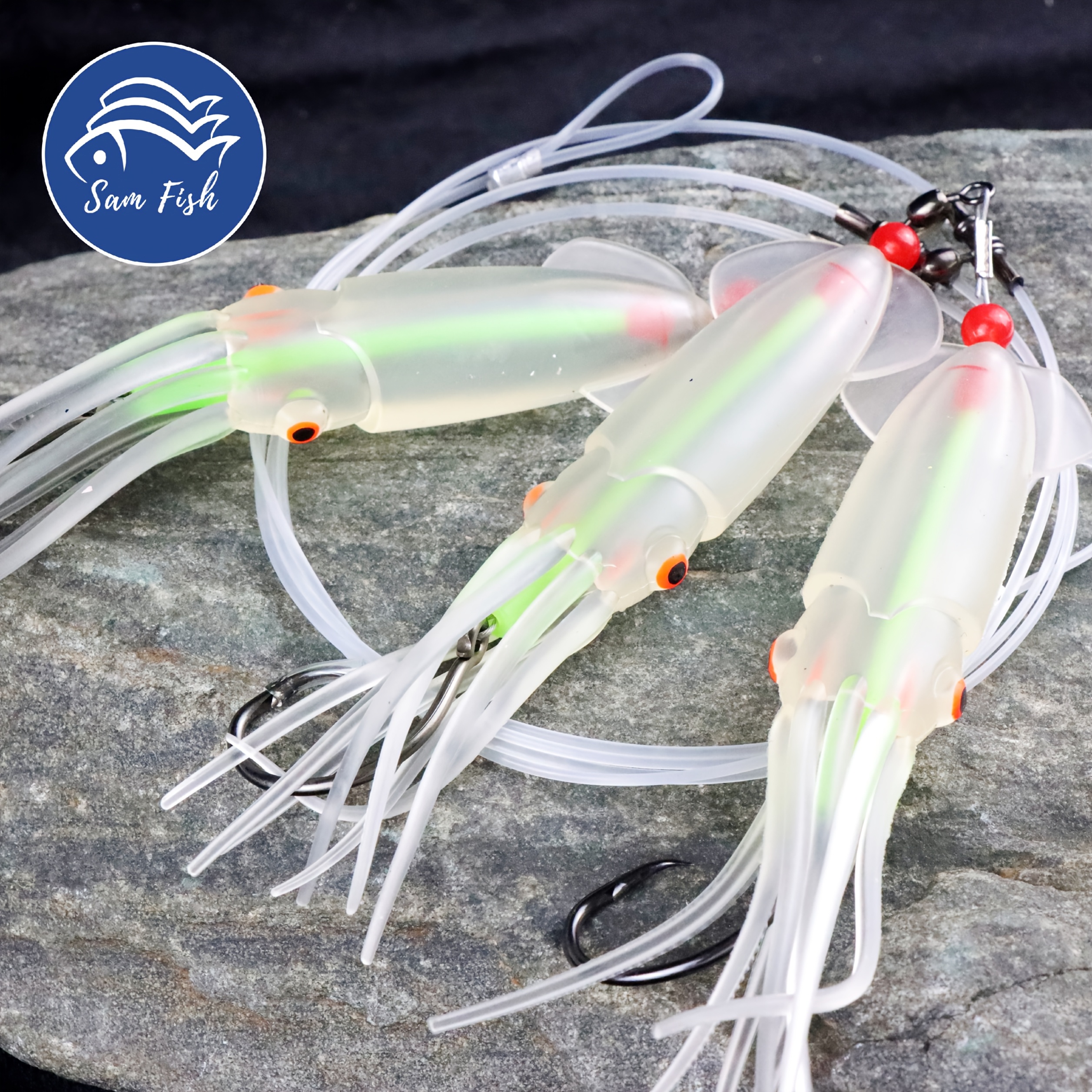 deep sea fishing hook deep sea fishing rig circle hook octopus skewer hook glow in