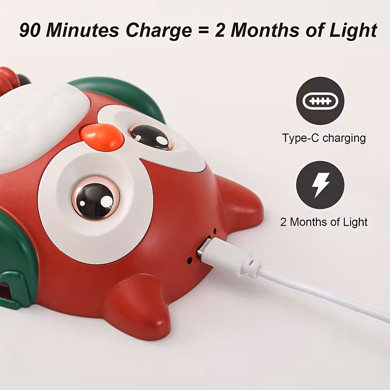 motion sensing light with led soothing blue glow cartoon wall mounted nursery decor usb rechargeable battery powered lamp for kids bedroom nursery room lighting owl lamp christmas gifts Product details 4