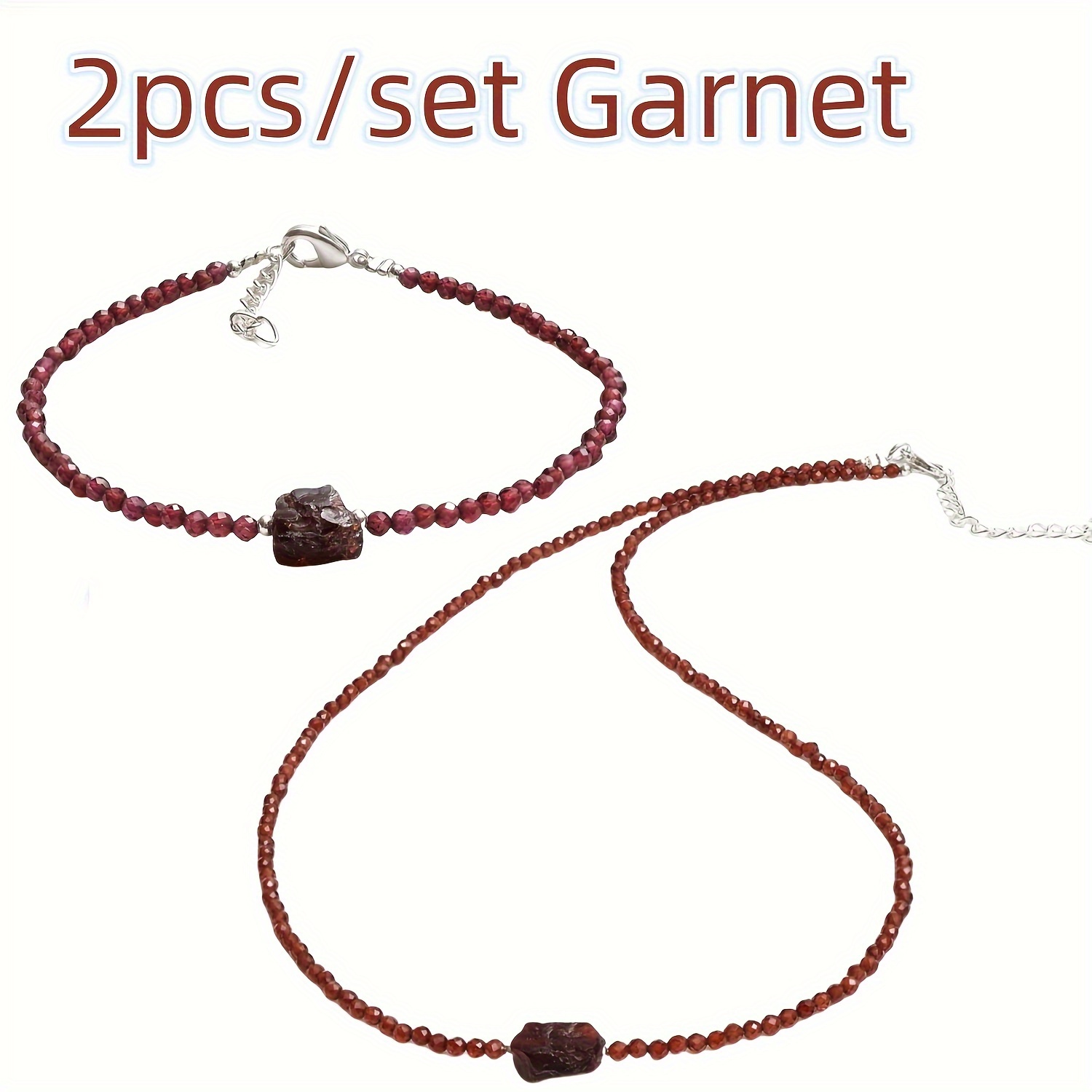 

2pcs Natural Beads With Bracelet, Birthstone, Bracelet For Girls Gift For Her