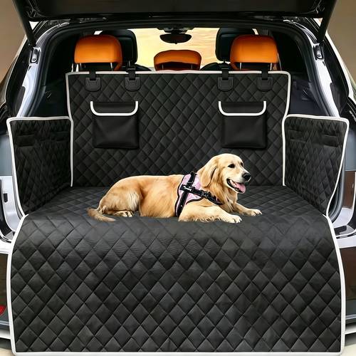 item picture suv cargo liner for fold down seats cover dog seat mat for suvs sedans with bumper flap protector non slip large size universal fit black