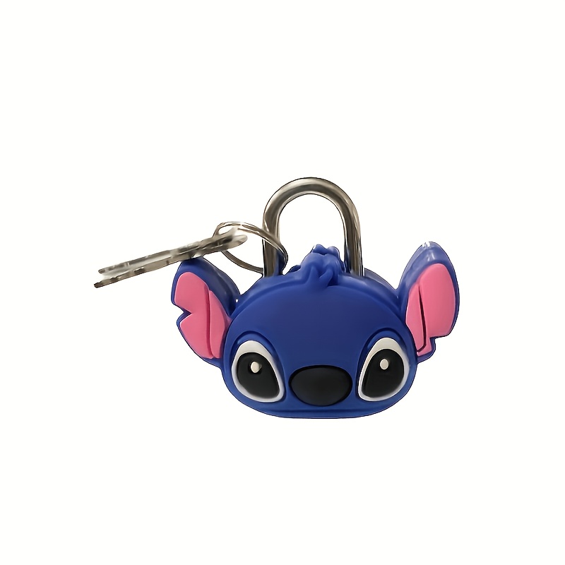 TEMU 1pc/2pcs Nuevos Mini con Diseño de Stitch de Disney, Equipados con Llaves, Hechos de Material Duradero, Adecuados para Viajes, Pequeño Candado