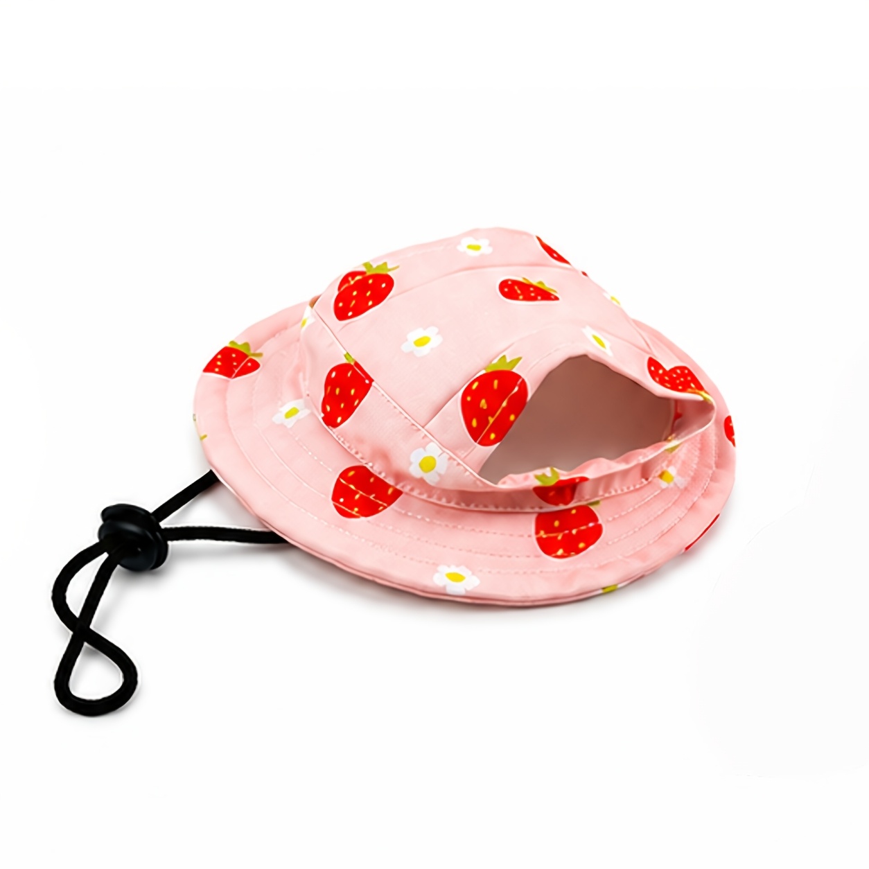   anti choking hat with adjustable strap ear exposing design fishermans cap pet headwear sun protection hat for summer Product details 14