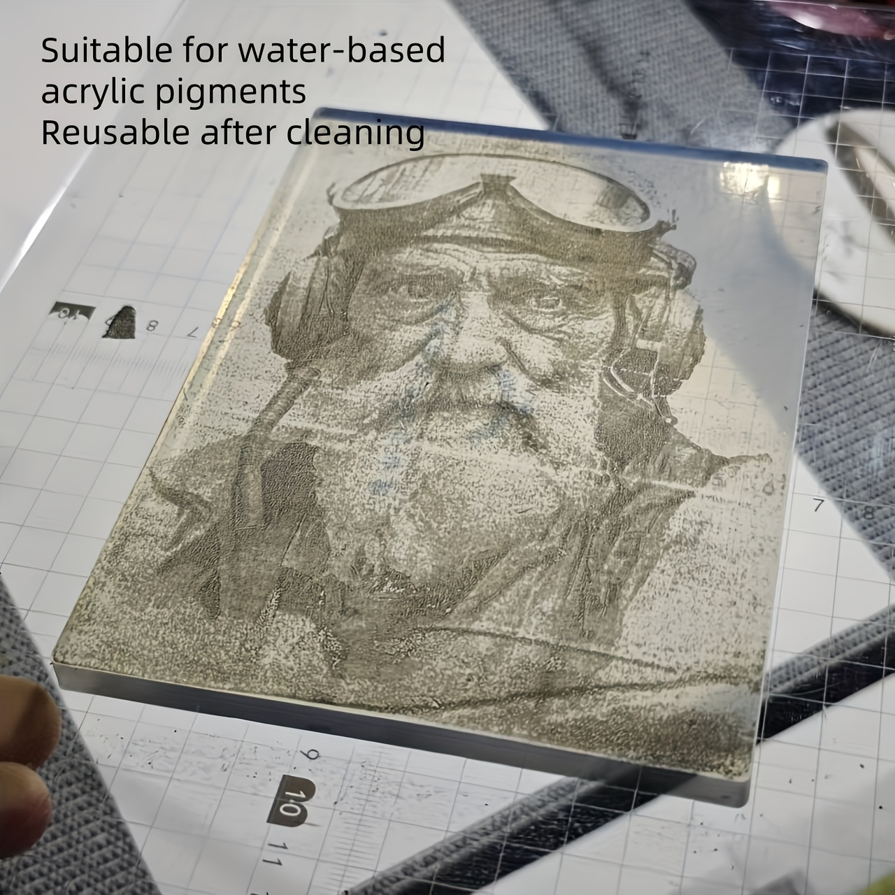 item picture gel printing plate that   used multiple times ideal for printmaking and for art projects transparent gel monoprinting surface     for arts and crafts