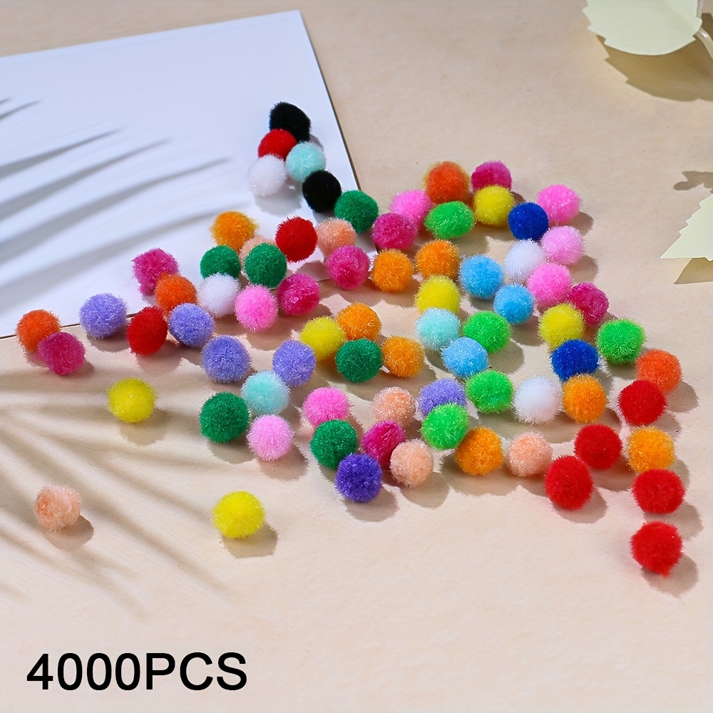 100/400/1000/2000/4000pcs Pompoms for Crafts Making